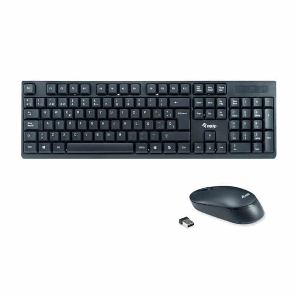 Tangentbord Equip 245221 Svart Qwerty Spanska spanska