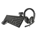 Miniatyrbillede 1 af 9: Tastatur og mus Trust Qoby Sort QWERTY 4 Dele