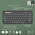 Miniatyrbillede 3 af 6: Bluetooth keyboard med tabletstøtte Logitech K380 Fransk Grå Grafit Mørkegrå AZERTY