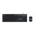 Miniatyrbillede 1 af 8: Tastatur og mus GEMBIRD KBS-UM-04 Sort Monochrome QWERTY Qwerty US