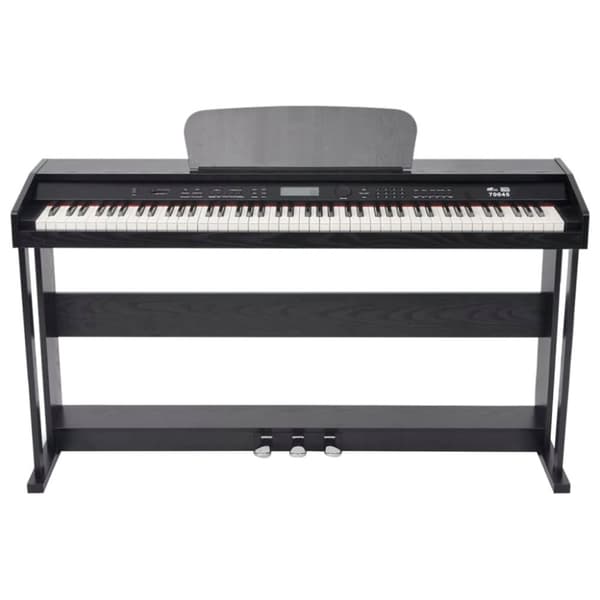 vidaXL Digitalpiano med pedaler och 88 tangenter Melaminbräda svart