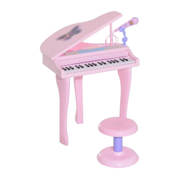 Rootz pianomusikinstrument för barn - Rosa - Abs - 18,89 cm x 15,35 cm x 27,16 cm