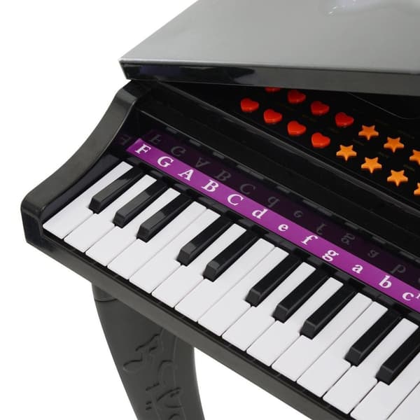 Rootz børneklavermusikinstrument - sort - abs - 18,89 cm x 15,35 cm x 27,16 cm