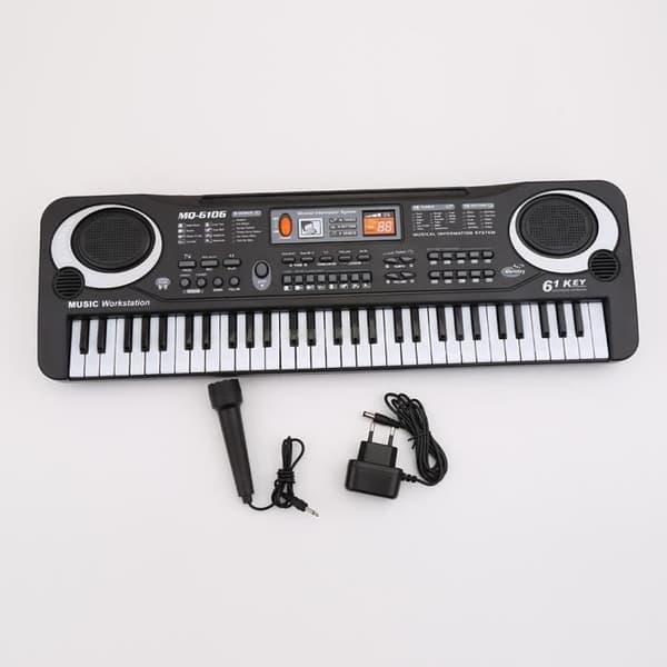 61 Keyboard Piano med mikrofon Barnundervisning