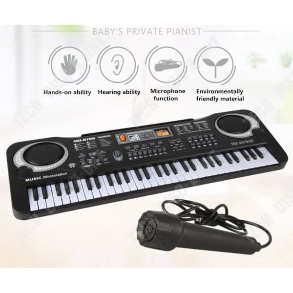 TD® multifunktionellt elektroniskt piano med 37 tangenter med mikrofon Barn Vuxna Färgglada Rhythm Hands Musikinstrument