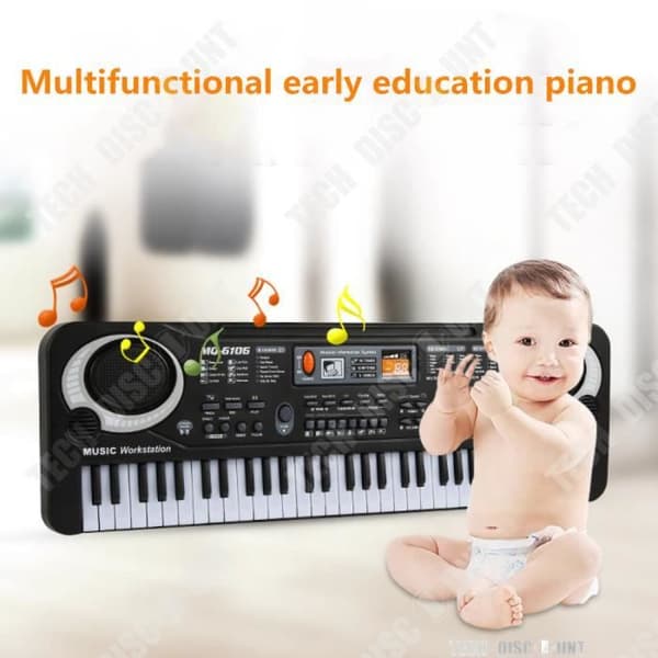 TD® multifunktionellt elektroniskt piano med 37 tangenter med mikrofon Barn Vuxna Färgglada Rhythm Hands Musikinstrument