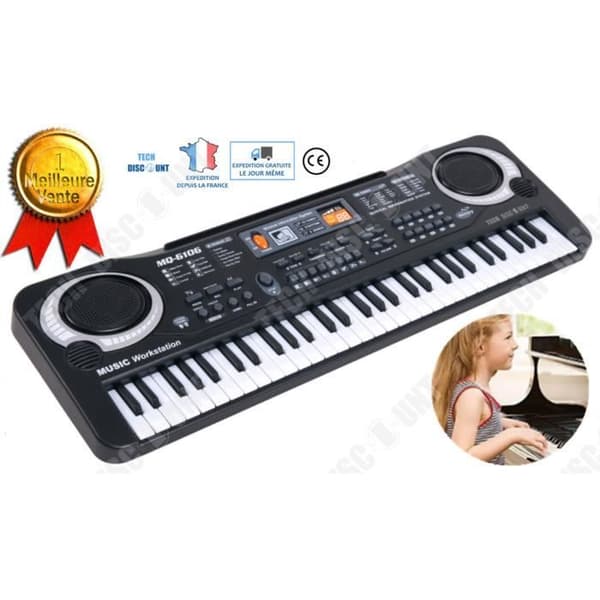 TD® multifunktionellt elektroniskt piano med 37 tangenter med mikrofon Barn Vuxna Färgglada Rhythm Hands Musikinstrument