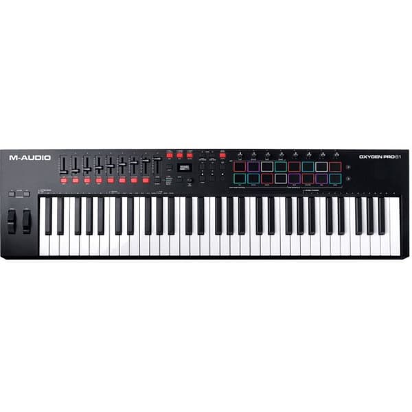 USB/MIDI klaviatur - M-AUDIO - OXYGENPRO61 - 61 tangenter - RGB pads - Programmerbar aftertouch
