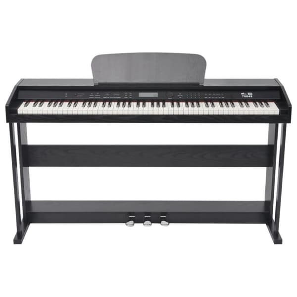 Digitalpiano med pedaler och 88 tangenter Melaminbräda svart