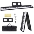 Miniatyrbild 1 av 2: 88 tangenter piano elektriskt tangentbord notställ hopfällbart