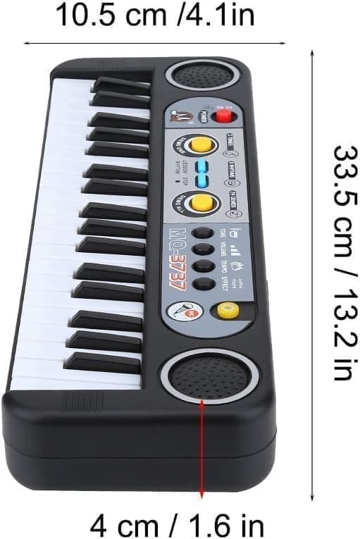 OBOSOE 37 Key Piano Keyboard Elektroniskt tangentbord Piano med mikrofon 24 Demos 3 Timbres Plast Musikinstrument leksak