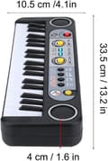 Miniatyrbild 3 av 9: OBOSOE 37 Key Piano Keyboard Elektroniskt tangentbord Piano med mikrofon 24 Demos 3 Timbres Plast Musikinstrument leksak