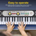 Miniatyrbild 5 av 9: OBOSOE 37 Key Piano Keyboard Elektroniskt tangentbord Piano med mikrofon 24 Demos 3 Timbres Plast Musikinstrument leksak