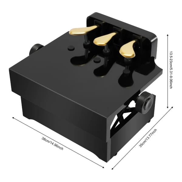 Barnpiano med pedal, justerbar höjd 5,31-9,06 tum, robust konstruktion,svart