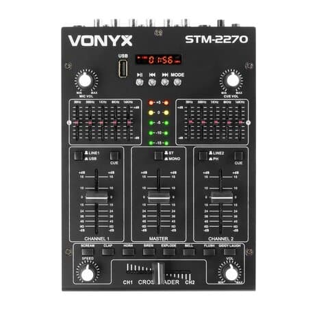 Vonyx STM-2270 Mixer 4kanaler/eff/USB/MP3/BT