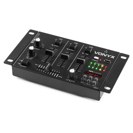SkyTec- Vonyx STM-3020B 4 kanaler, USB/SD mixer svart