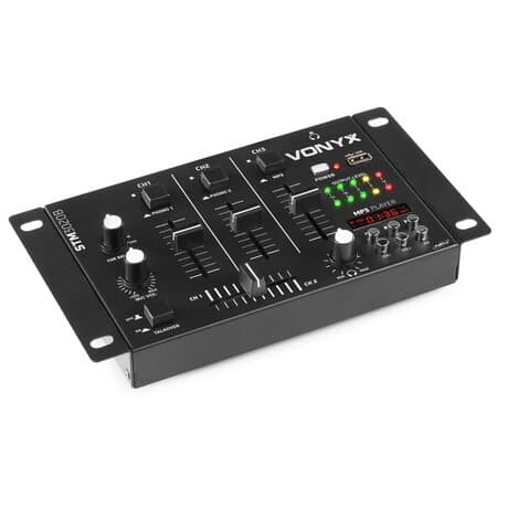 SkyTec- Vonyx STM-3020B 4 kanaler, USB/SD mixer svart