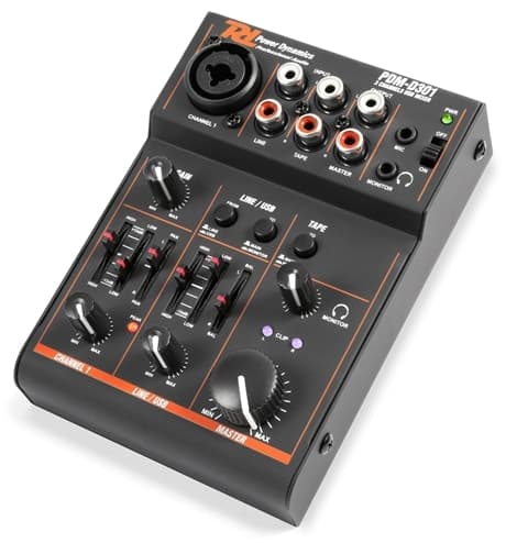 Power Dynamics PDM-D301 Mixer 3kanaler/EQ/USB