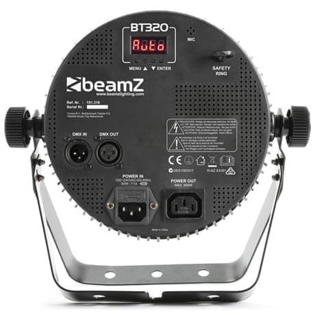 Beamz BT320 Flat PAR 18x6W 4-1 DMX IRC