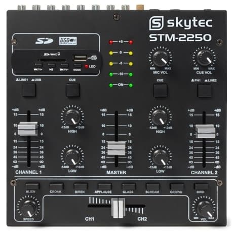 SkyTec- Vonyx STM-2250 Mixer, 4 kanaler, effekter, USB, MP3