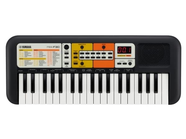 Yamaha PSS-F30, Digital synthesizer, 1,4 W, Knappar, Svart, LED, Batteri, USB