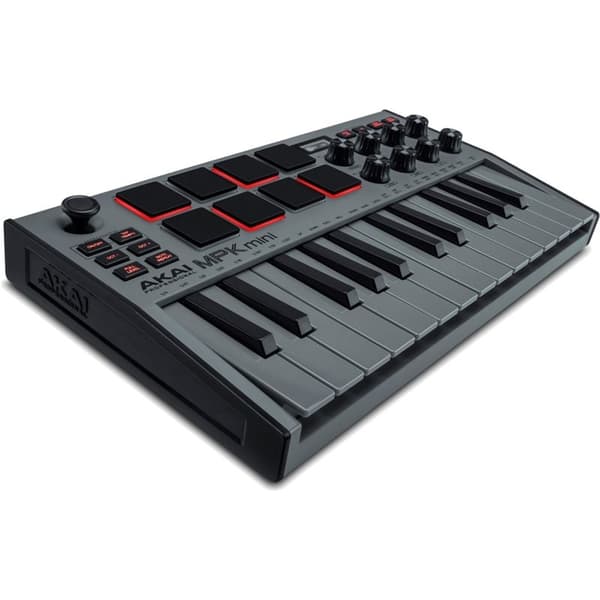 AKAI MPK Mini MK3 Control keyboard Pad controller MIDI USB Sort, Grå