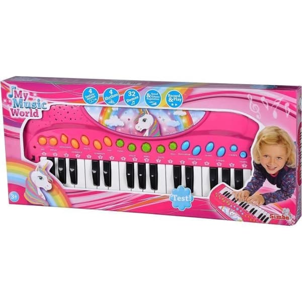 Klaviatur - Simba Toys - Enhörning - 32 tangenter - Ljudlägen - För barn från 3 år