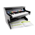 Miniatyrbild 4 av 5: Elektrisk piano junior - New Classic Toys - 41 x 25 cm - Svart trä - 25 tangenter - Förstärkare