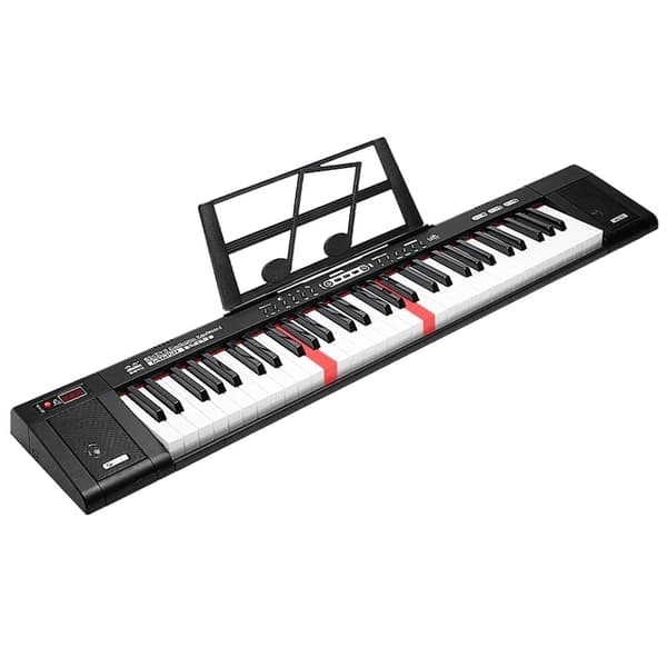 Digitalt klaverkeyboard, 61 tangenter, professionel lydkvalitet, 6151 Med lys 6151 With light