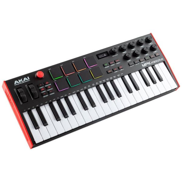 AKAI PROFESSIONAL MPKMINIPLUS - Mastertangentbord Minitangenter 37 mininoter - 8 RGB-plattor - 8 kodare