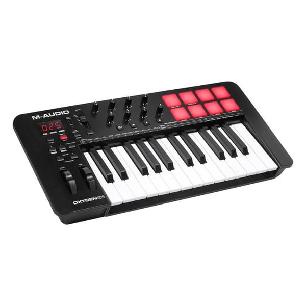 M-AUDIO KMD OXYGEN25V - USB-Midi 25 noter 8 block/krukor