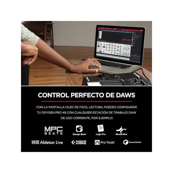 M-AUDIO KMD OXYGENPRO49 - USB/MIDI master keyboard 49 tangenter RGB pads