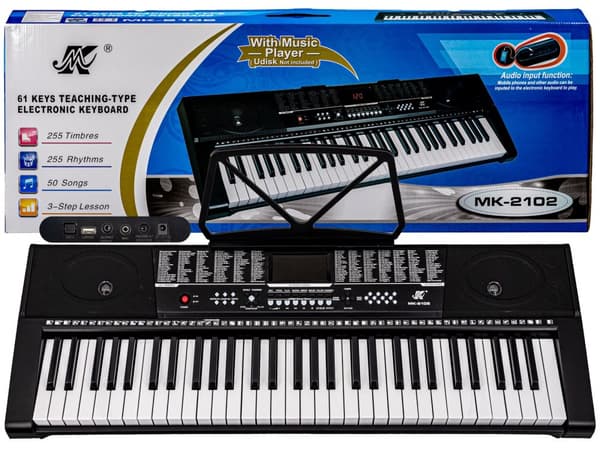 Keyboardorgel 61 tangenter Strømforsyning MK-2102 MK-908