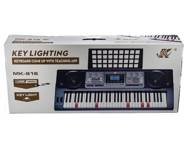 Keyboard Organ 61 Keys MK-816 strømforsyning med indlæringsfunktion