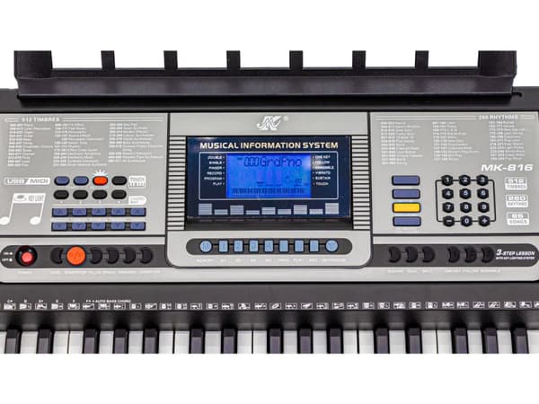 Keyboard Organ 61 Keys MK-816 strømforsyning med indlæringsfunktion
