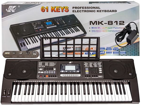 Näppäimistö Organ 61 Näppäimet Virtalähde MK-812