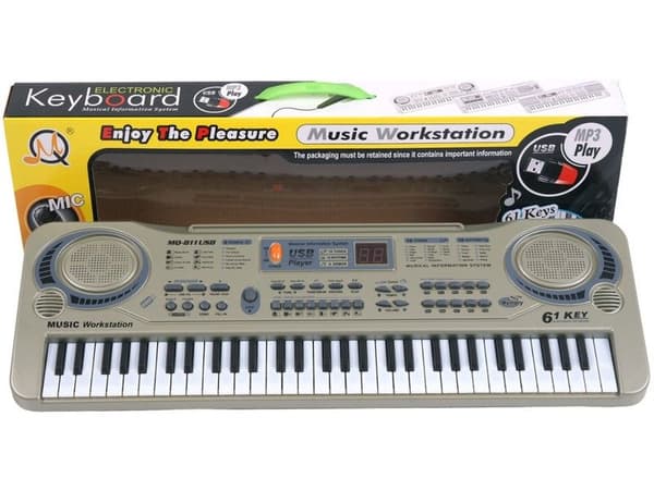 Keyboard MQ-811 Orgel, 61 tangenter, strømforsyning, mikrofon, USB