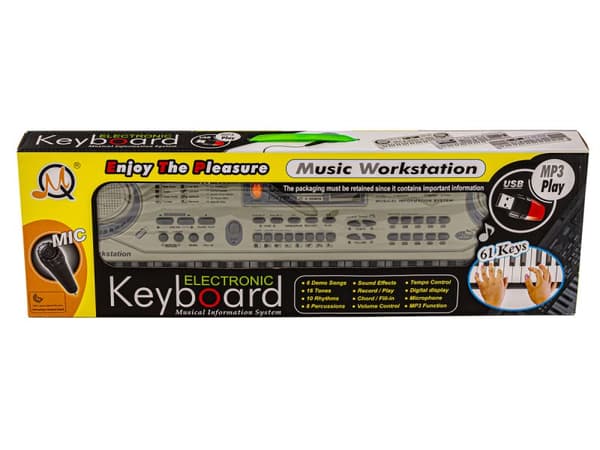 Keyboard MQ-811 Orgel, 61 tangenter, strømforsyning, mikrofon, USB