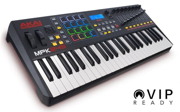AKAI MPK 249 Ohjausnäppäimistö Pad-ohjain MIDI USB RGB Musta