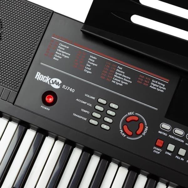 RockJam 61-tangenters Keyboard Piano med Lektioner och Notklistermärken