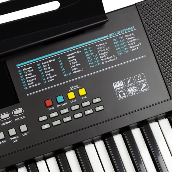 RockJam 61-tangenters Keyboard Piano med Lektioner och Notklistermärken