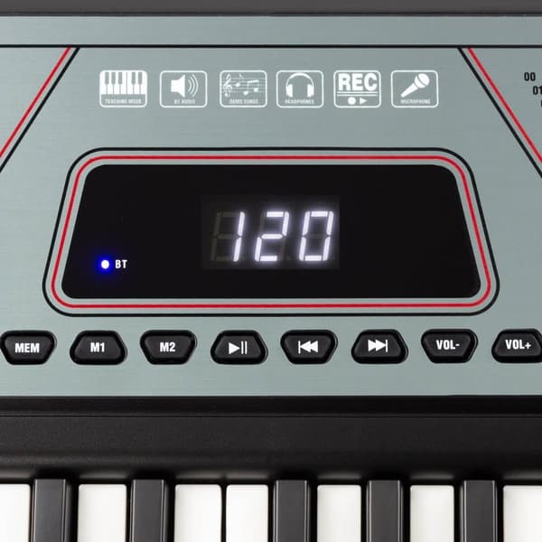 RockJam 61-tangenters Keyboard Piano Kit med Pall, Stativ, Hörlurar & Lektioner