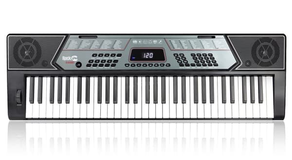 RockJam 61-tangenters Keyboard Piano Kit med Pall, Stativ, Hörlurar & Lektioner