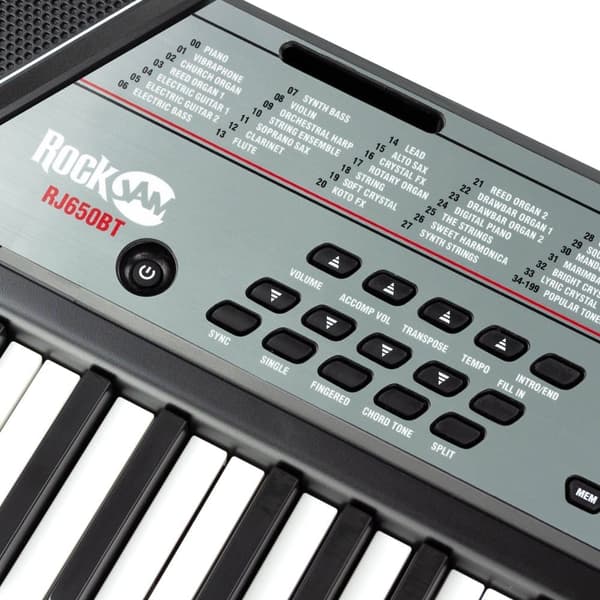 RockJam 61-tangenters Keyboard Piano Kit med Pall, Stativ, Hörlurar & Lektioner