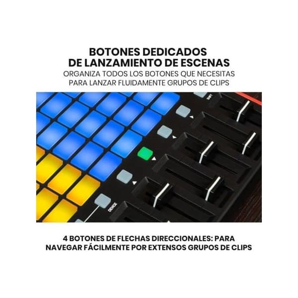 Mastertangentbord - AKAI PROFESSIONAL - APCMINIMK2 - 8x8 pads - 9 faders - Kompakt USB-kontroller