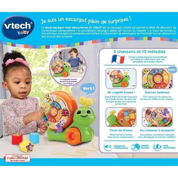 VTECH MAXI DISCOVERIES SNEGLERULLE