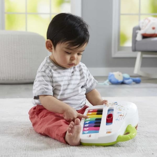FISHER-PRICE - My Funny Piano - Baby elektronisk klaver - 60 musikstykker og sætninger - 6 måneder og +