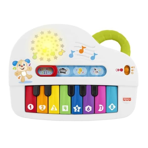 FISHER-PRICE - My Funny Piano - Baby elektronisk klaver - 60 musikstykker og sætninger - 6 måneder og +