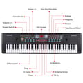 Miniatyrbillede 2 af 2: 61 nøgler USB elektronisk orgel, mikrofon, 16 toner, 10 rytmer,A