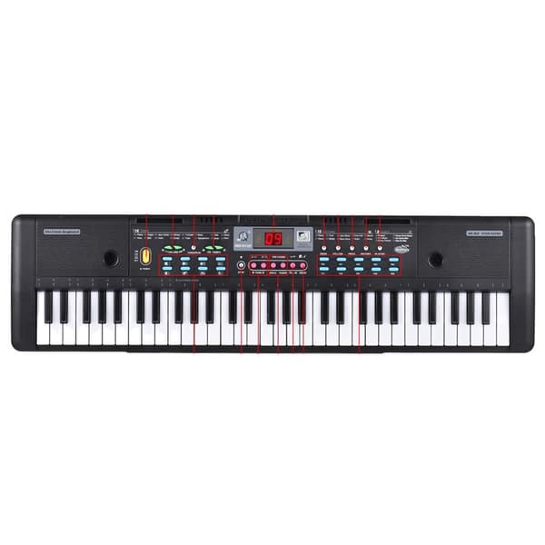 61 nøgler USB elektronisk orgel, mikrofon, 16 toner, 10 rytmer,A